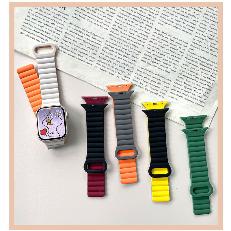 0 main silicone loop magnetic strap for apple watch band ultra 49mm 44mm 40mm 41mm 45mm iwatch series 8 7 6 se 5 4 3 correa 42mm